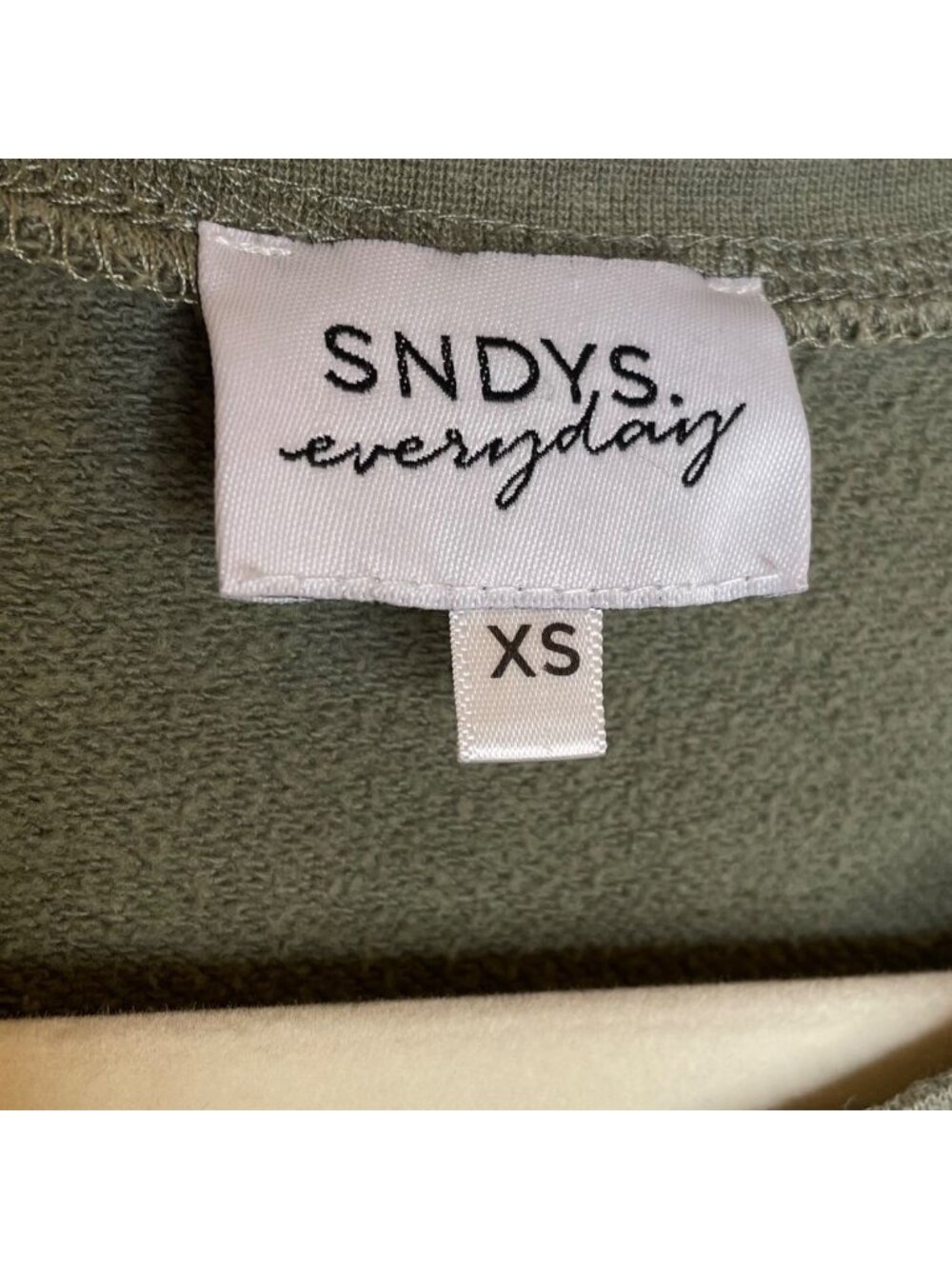 Revolve SNDYS Everyday Green Logo Sweatshirt, XS - Picture 6 of 7